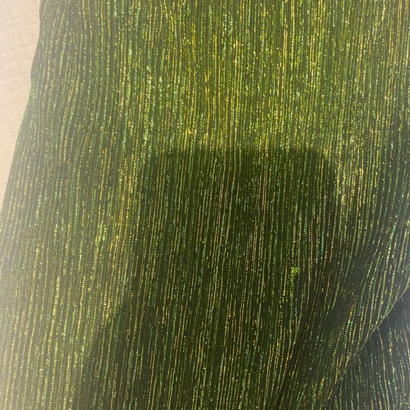 Superdown Hailee High Slit Maxi Dress in Green Metallic - Picture 4 of 4